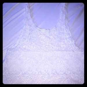 White lace tank top